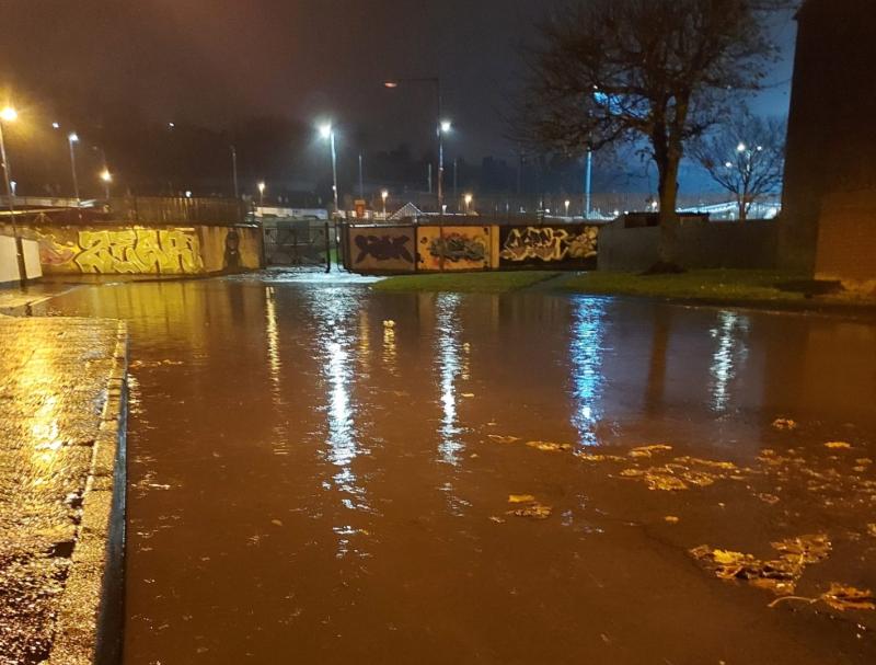Derry's Foyle Road flooded again after heavy rainfall