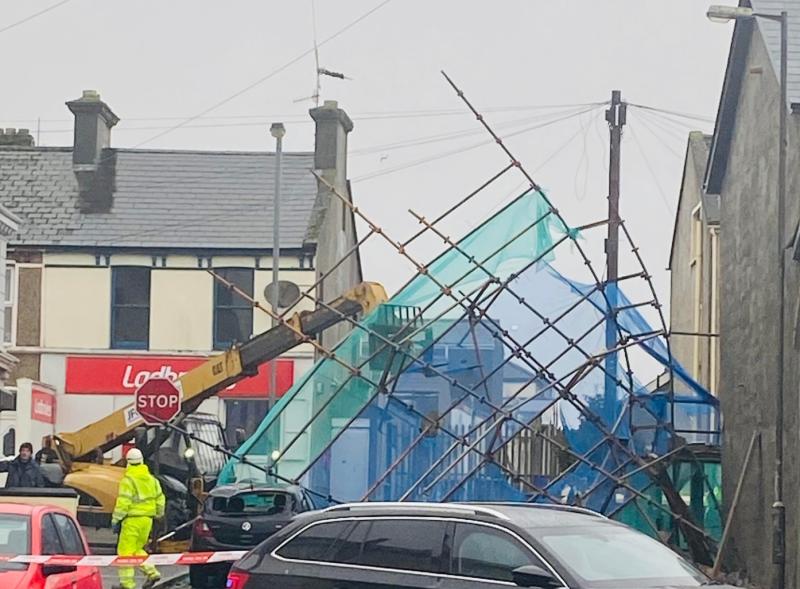 Scaffolding crashes down and flood risks across the county as Storm Barra hits Derry