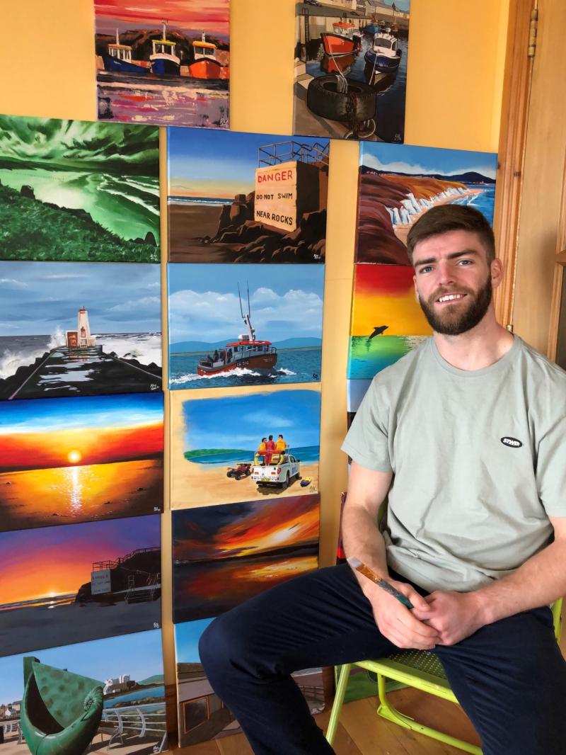 Derry GAA player brushes up on painting skills for mental health cause