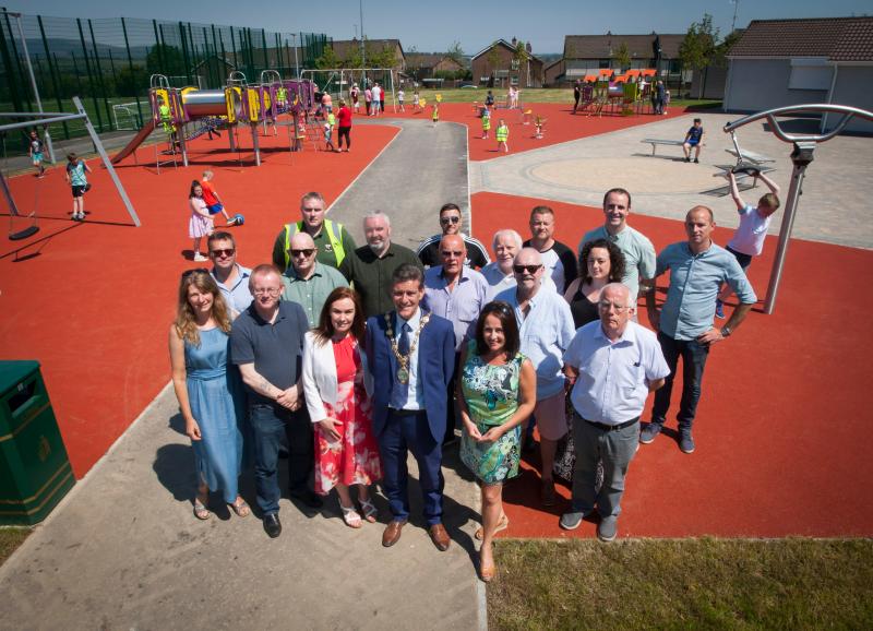 Mayor visits completed Invest in Play projects in Ballymagroarty and
