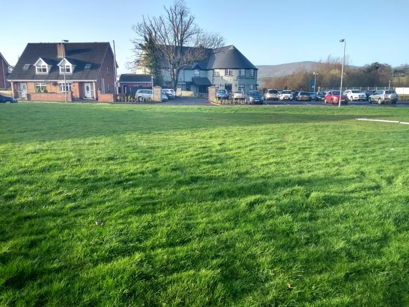 Photo of the area of land across from the Cosh Bar