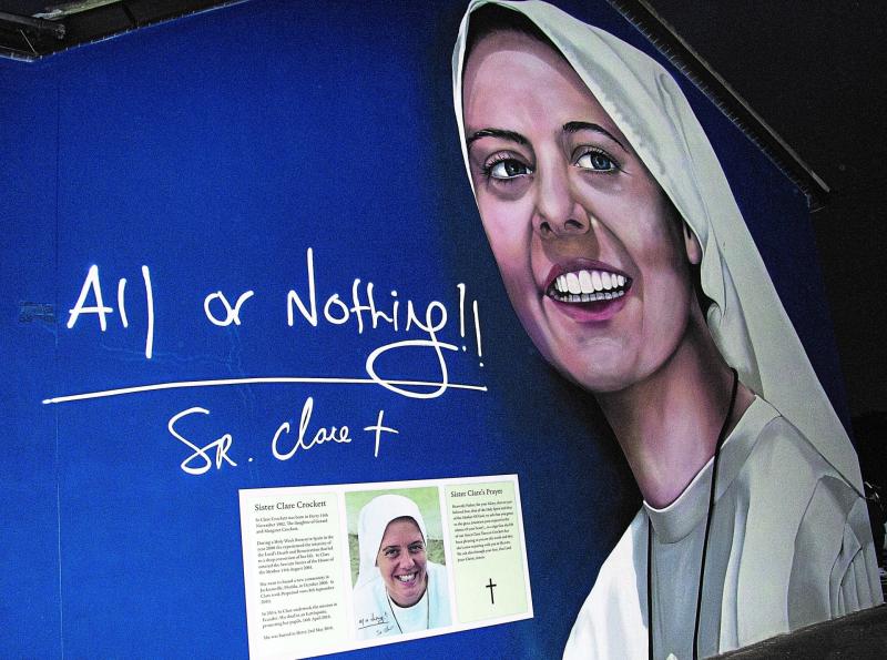 Bishop blesses new mural dedicated to Derry nun Sister Clare