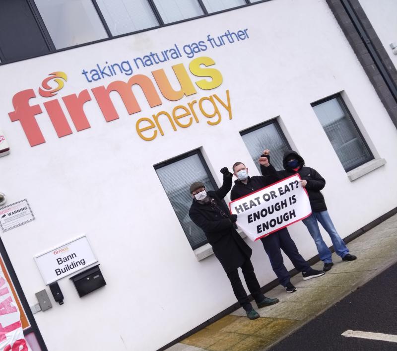 Derry fuel protestors make their stand against Firmus gas bill hikes