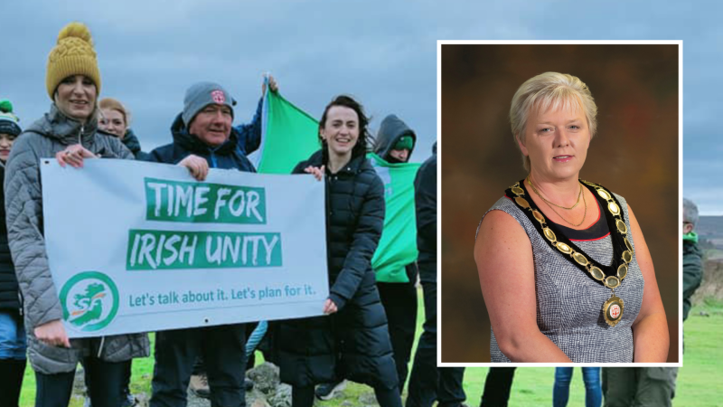 'Unionists not welcome' says councillor after Irish unity walk at Council site