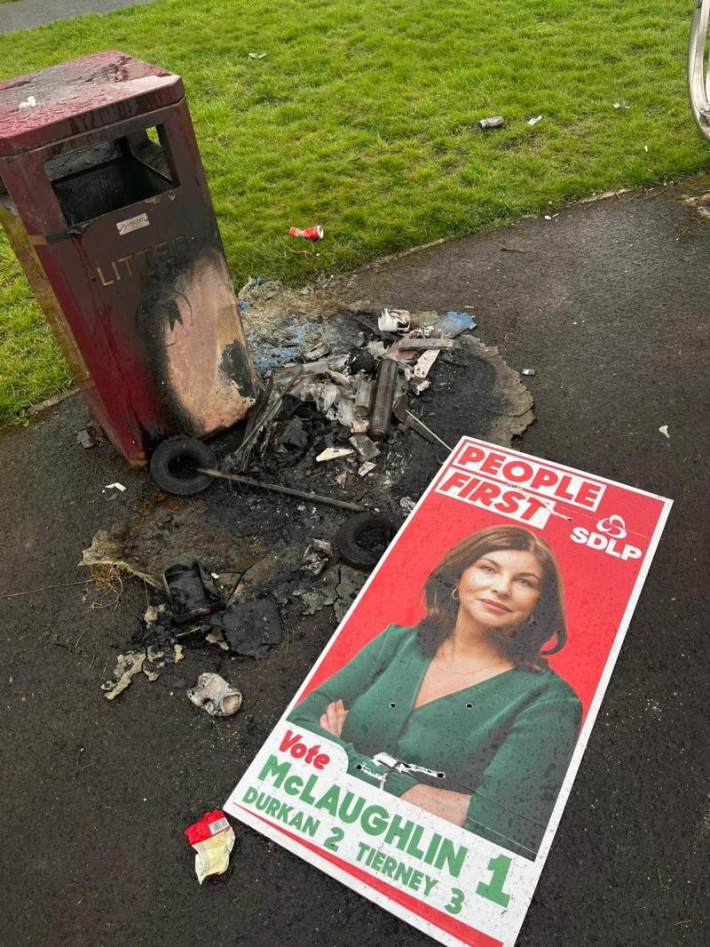 McLaughlin slams poster-burners and vows not to give in to intimidation