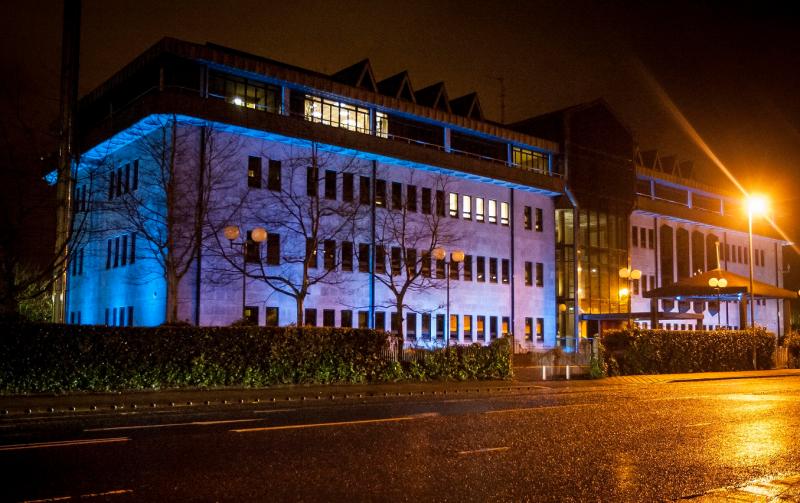 Derry Council offices lit up in support of Brain Injury Week