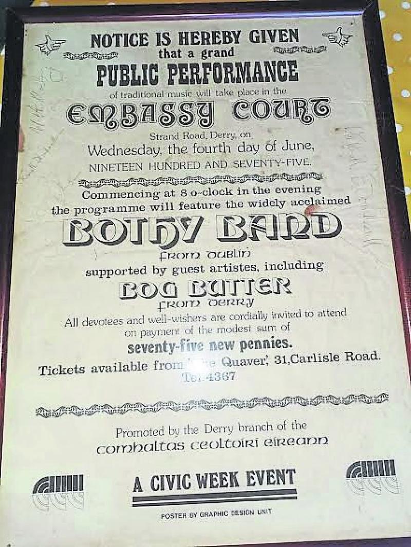 June 1975 . . Derry Civic Week, the  Bothy Band and a 3-day 'lock-in' at the Gweedore