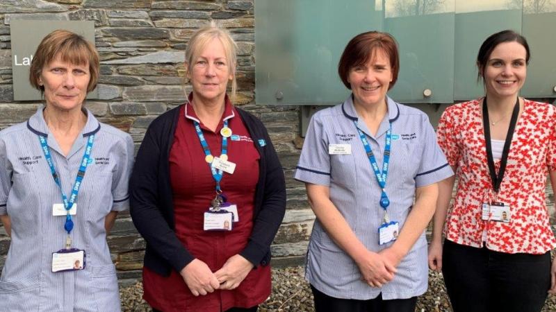 Western Trust Human Milk Bank Service Team: Vivenne Carson, Milk Bank Technician; Elizabeth Bailie, Milk Bank Coordinator; Cecilia McBride, Milk Bank Technician & Gabrielle McAloon, Clerical Officer.