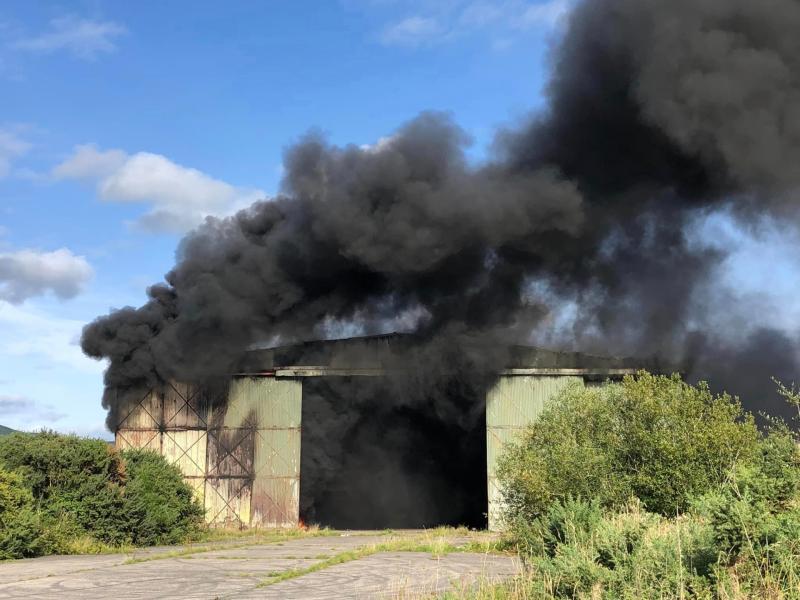 Police not investigating 'deliberate' fire at disused Co Derry air hangar
