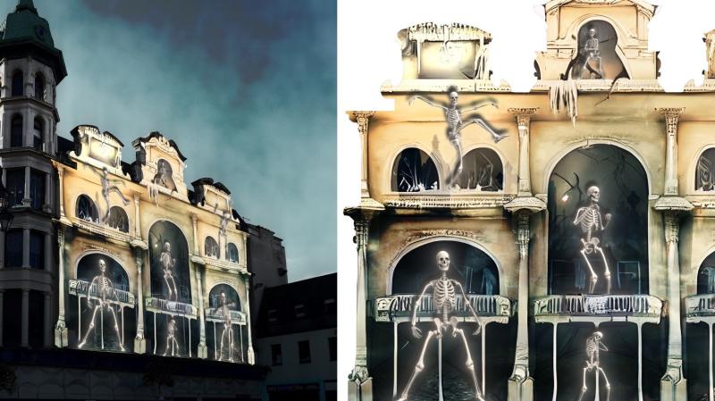 Impression of one of the spooky installations created by Guildhall Live Events set to transform the city throughout the Derry Hallowe'en festivities.
