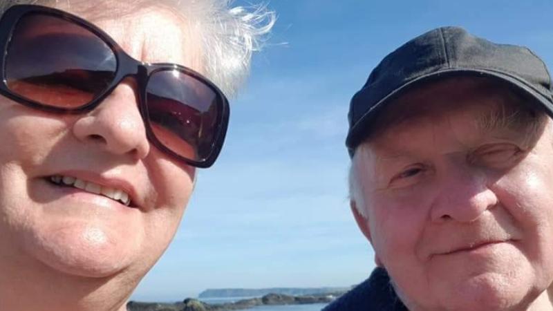 Linda Cooper with her father Patrick Kelly.