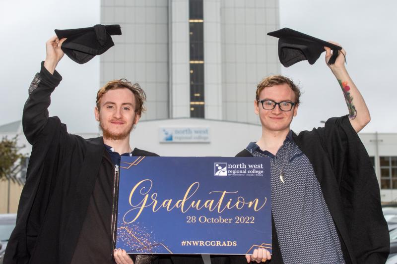Double graduation celebrations for Derry identical twin brothers at NWRC