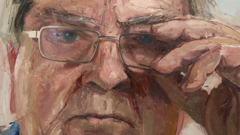 The official portrait of the late John Hume by Colin Davidson