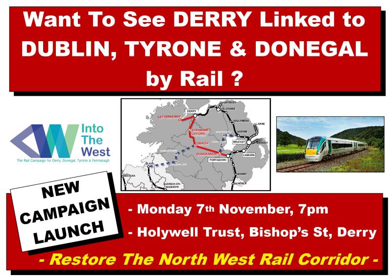 REMINDER: 'North West Rail Corridor' public meeting in Derry this evening