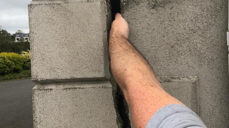 House affected by defective concrete blocks