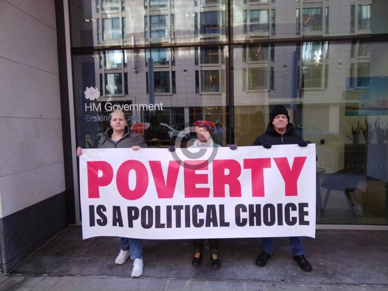 WATCH: 'We need action now, not words' - Derry Against Fuel Poverty take protest to NI Office