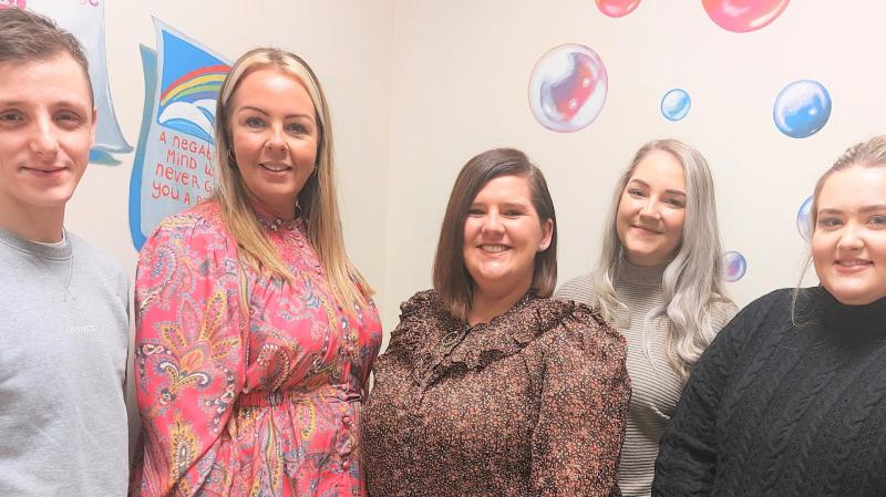 Charity opens new night service to help more children:Ciaran Ball, Georgina McGlinchey, Michelle Ryan-Doherty, Eva Czubanik and Roisin Duffy.