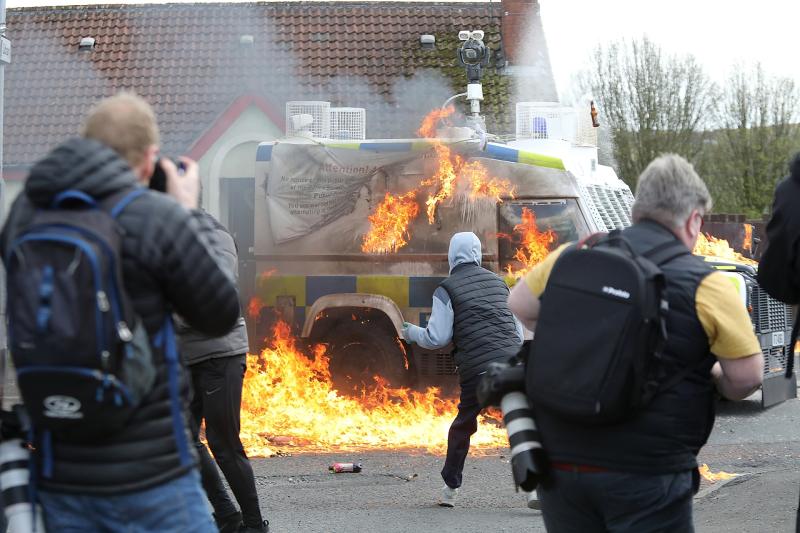 Condemnation following violence against police at Derry dissident march