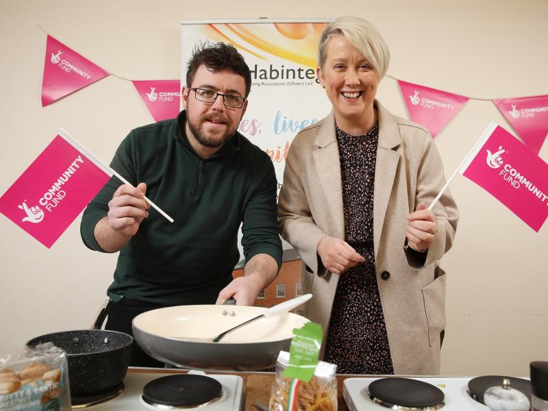 Jordan Hardyway, Nutritionist and Course Facilitator and Margaret McLaughlin, Habinteg Housing Association.