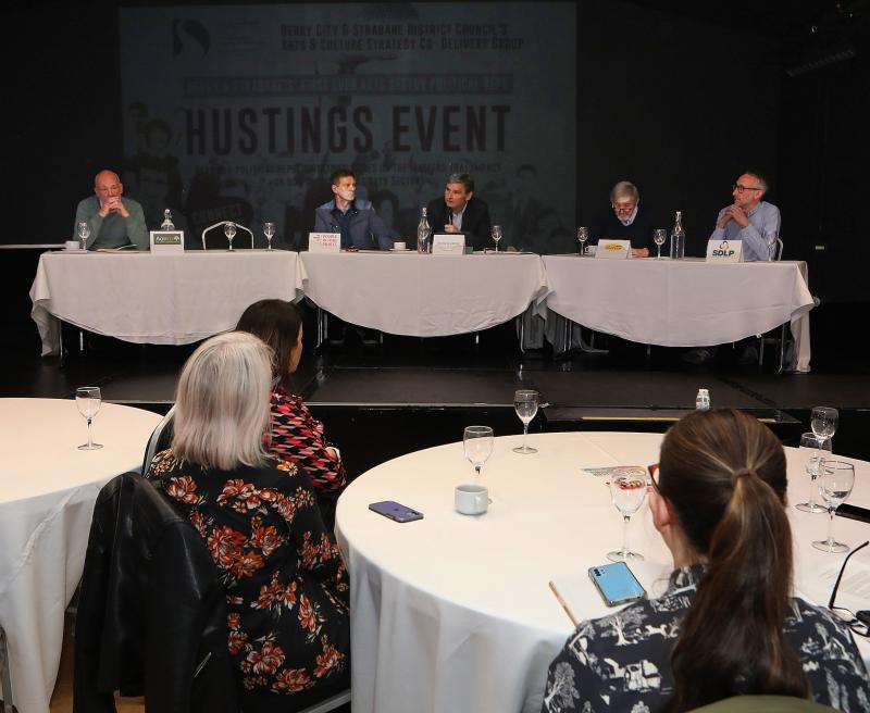 Local politicians at Arts Hustings in Studio 2.