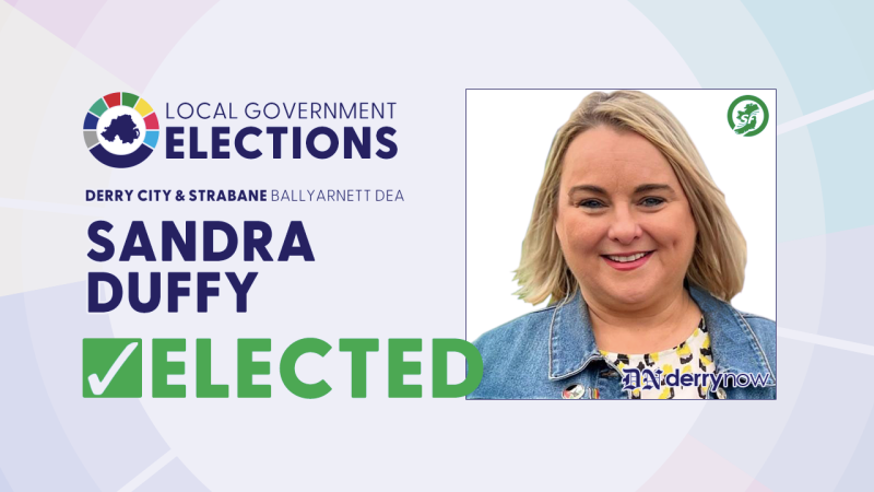 Mayor of Derry City and Strabane District Council, Sandra Duffy elected in Ballyarnett