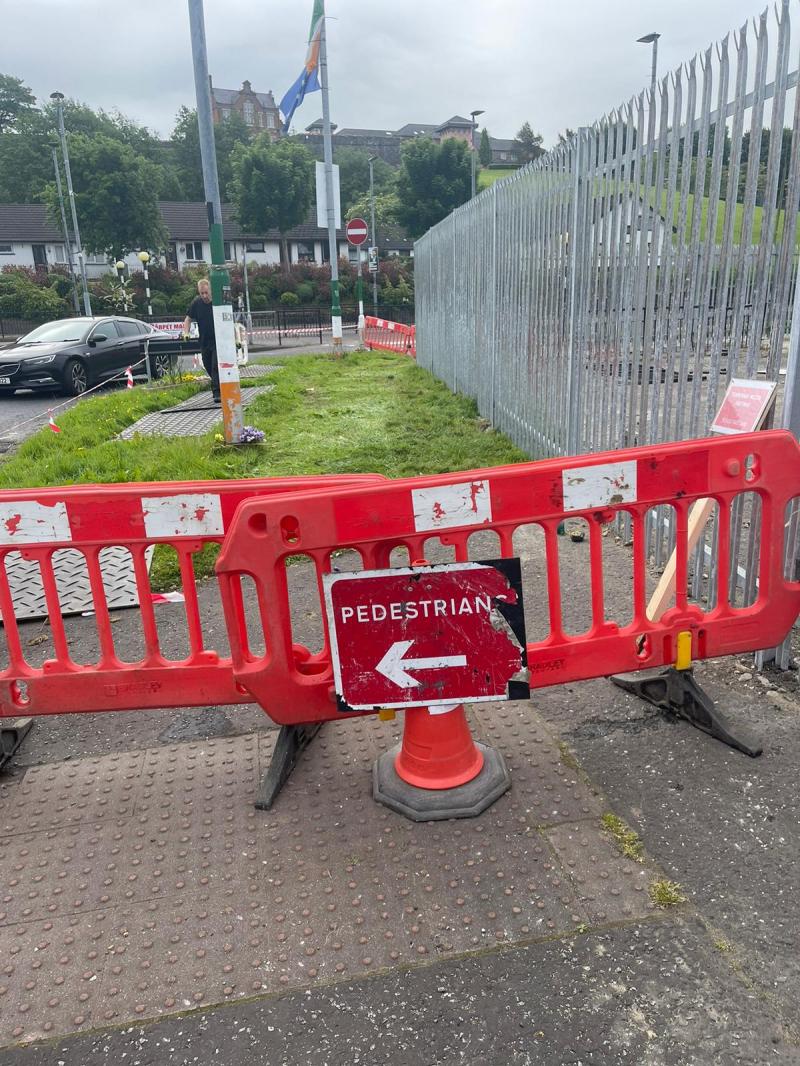 Fenced off Meenan Square footpaths to be replaced