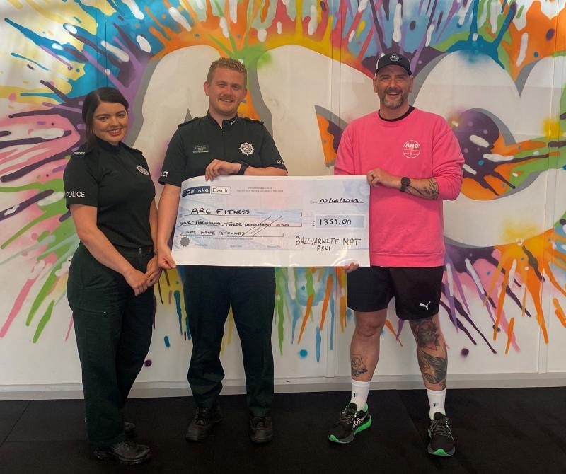 Derry's Arc Fitness receives support from officers marathon fundraiser
