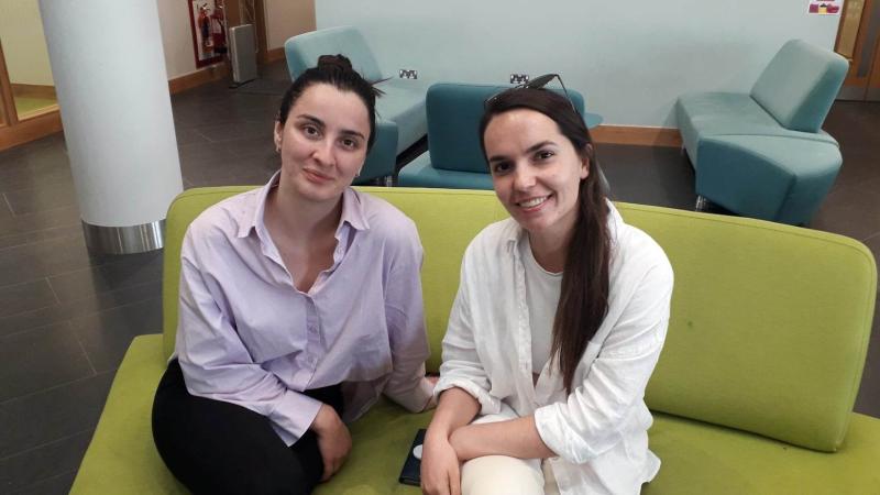 Sofija Todorovic and Marigona Shabiu from the Balkans who participated in Derry's first ever Peace and Conflict International Summer School.