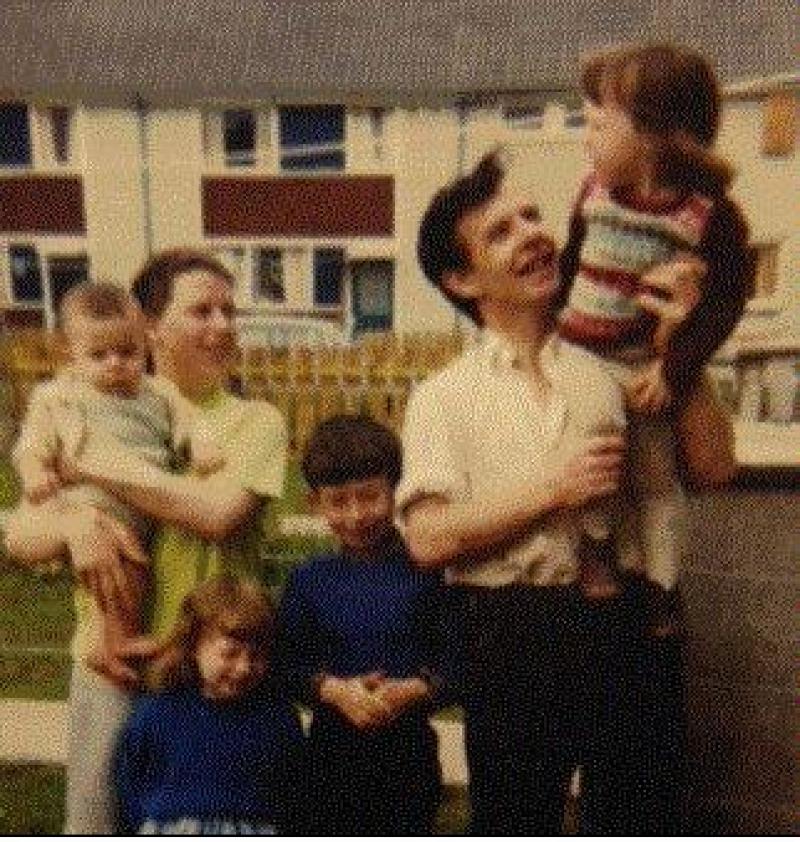 Harry Duffy pictured with some of his children.