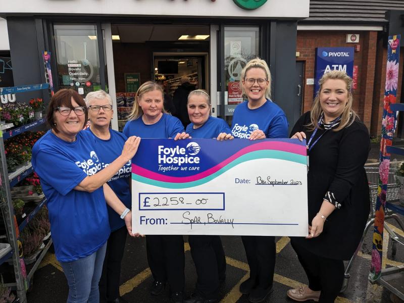 Staff at Limavady store take on 100 mile challenge in aid of Foyle Hospice