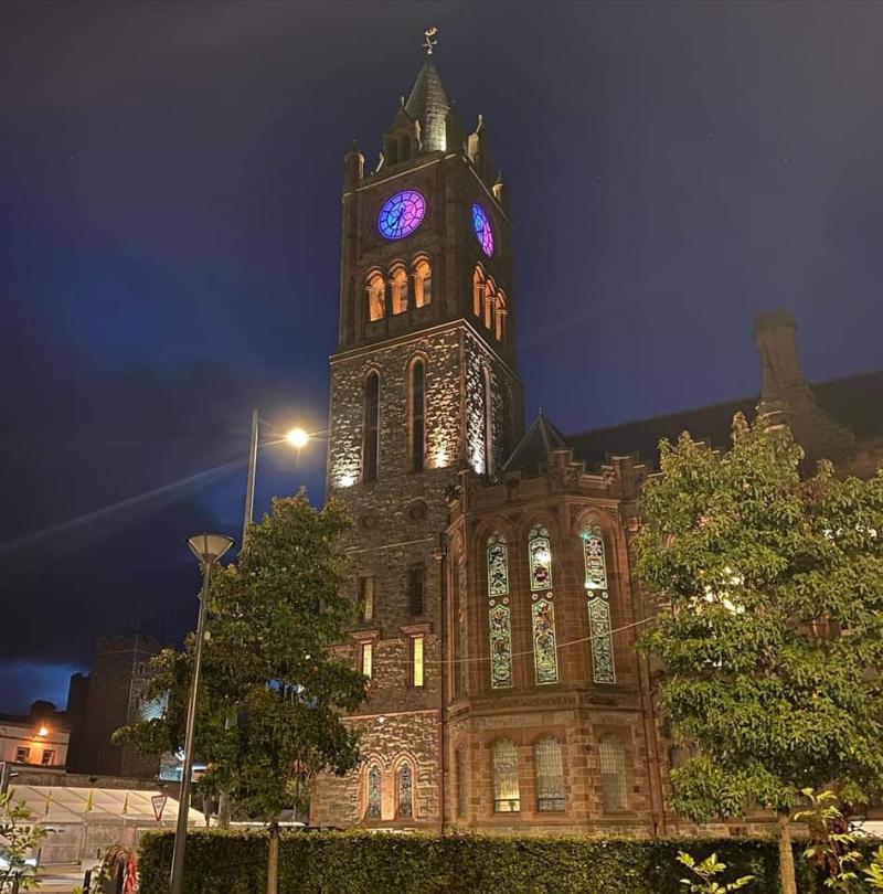 Derry public buildings lit for Baby Loss Awareness Week