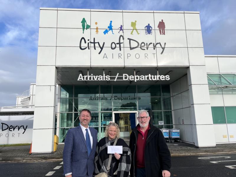 City of Derry Airport donates prize to The Mullan Hope Centre event