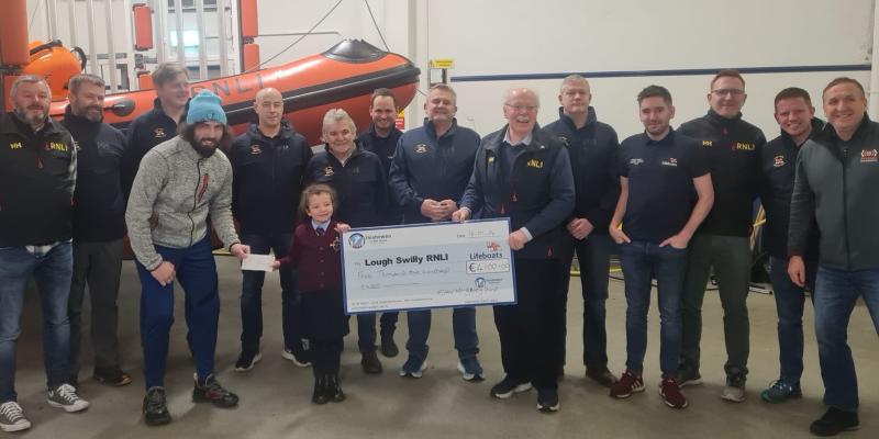 Buncrana pier tragedy survivor Rioghnach-Ann McGrotty makes presentation to lifeboat crew