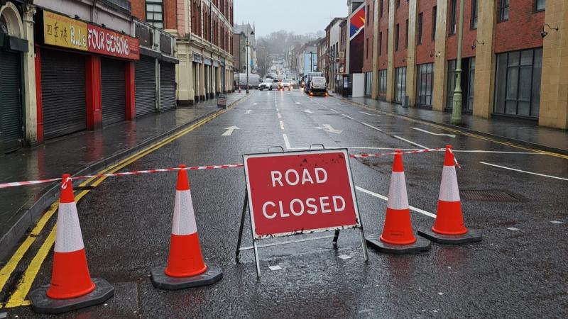 Great James Street closed for safety of pedestrians and road users