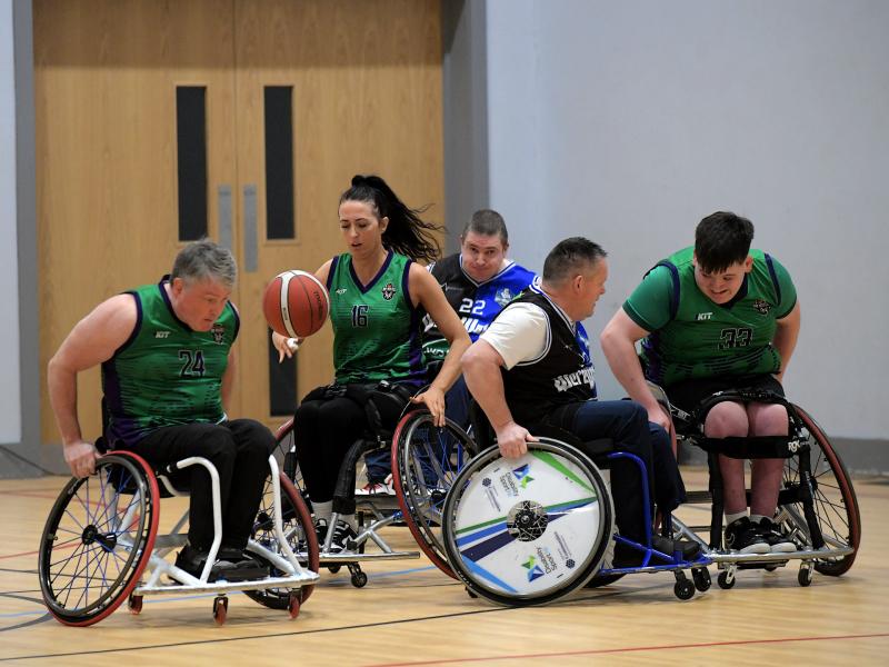 Fantastic day of wheelchair basketball league action in Derry