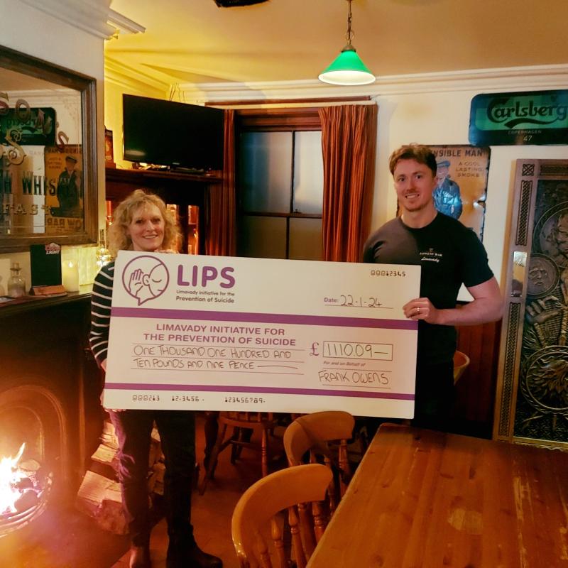 Caring campaign by Limavady pub raises funds for mental health training