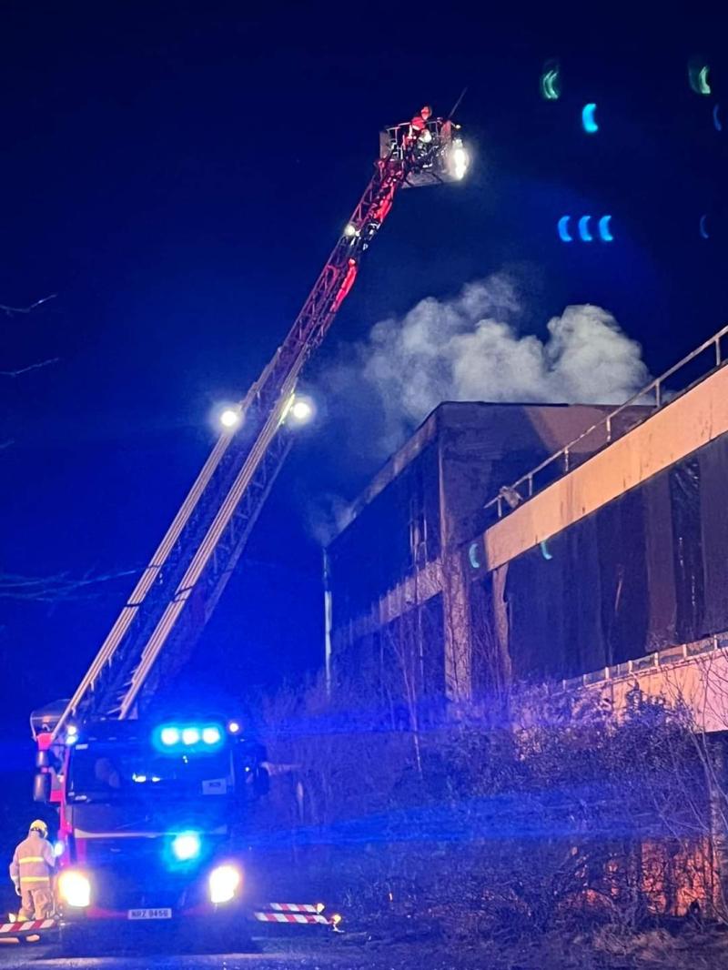 Fire Service dealing with fire at former Derry school