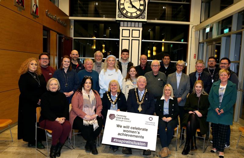 Elected members of Causeway Coast and Glens Borough Council mark International Women's Day.