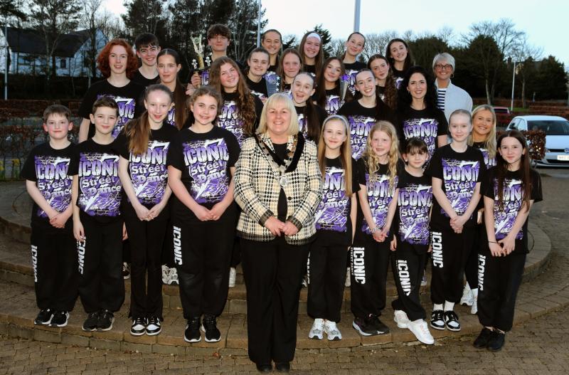 Deputy Mayor Councillor Margaret-Anne McKillop welcomed the ICONIC dance crew to a reception at Cloonavin to recognise their recent success in Blackpool.
