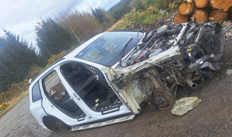 Audi stolen in Strabane found stripped of parts in Donegal 