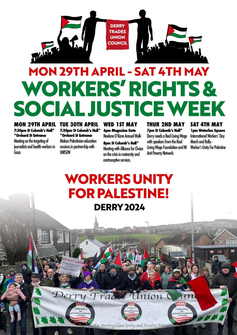 Derry programme of events focusing on workers’ rights
