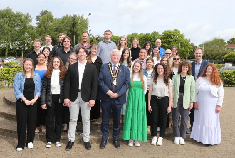 The Mayor of Causeway Coast and Glens was delighted to meet a visiting choir from Texas in Coleraine.