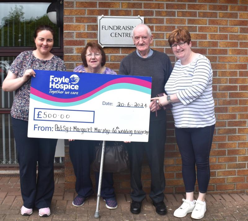 Feeny couple donate 60th wedding anniversary donations to Foyle Hospice