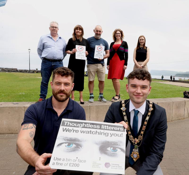 The Mayor of Causeway Coast and Glens, Councillor Ciarán McQuillan joins Council’s Environmental Warden Ben Callan for the recent Northern Ireland Environmental Quality Forum in Ballycastle