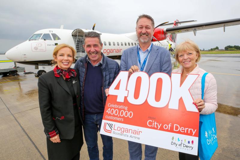 Popular Glasgow to City of Derry Airport route sees 400,000 passengers use service
