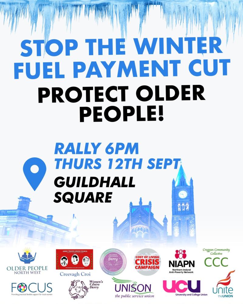 Derry protest to take place opposing winter fuel payment cuts 