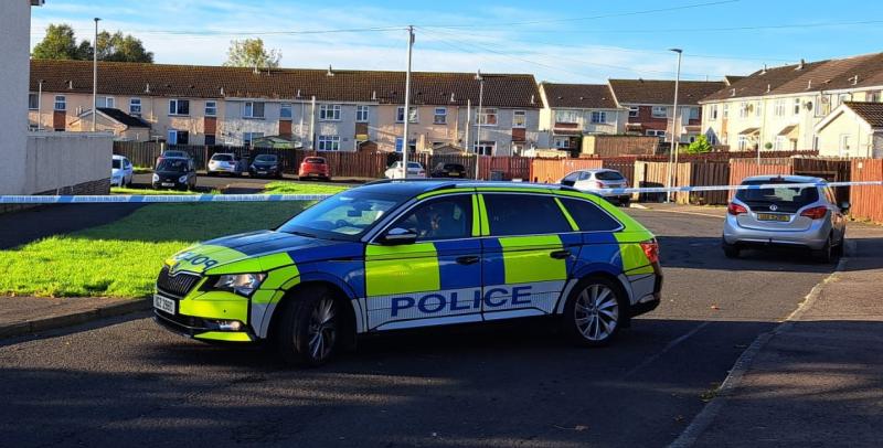 PSNI cordon Carnhill