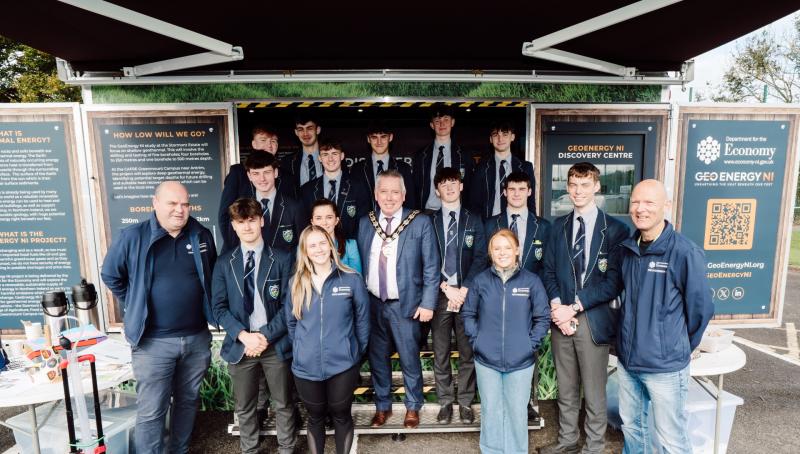 PICTURES: GeoEnergy NI gets Chair Cllr Seal of Approval in Magherafelt Schools Visit