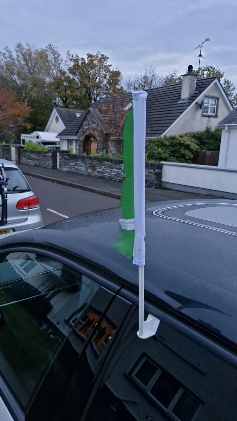 Car flag vandalized 
