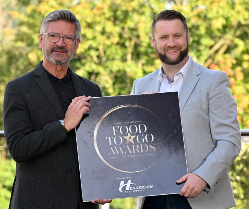 Chair of the Judging panel Joris Minne and NI Food to Go Association CEO Michael Henderson